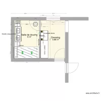 Salle de douche-dressing