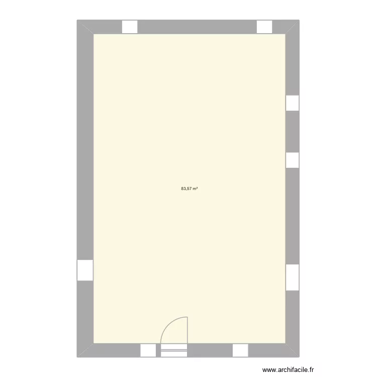 Tovassi&egrave;re. Plan de 1  et 84 m²