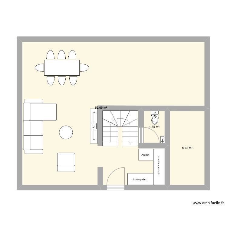 Square. Plan de 0 pièce et 0 m2