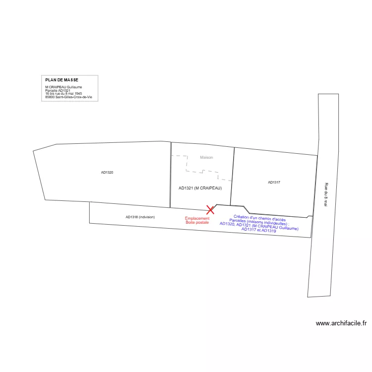 Plan Masse La Poste. Plan de Plan Masse La Poste. Plan de