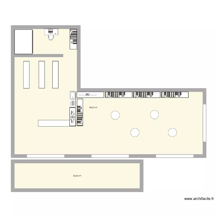 Libra. Plan de 2  et 120 m²
