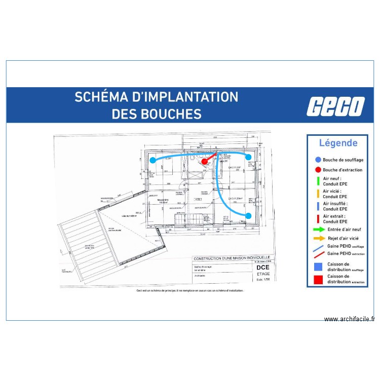 etage Geco. Plan de 0 pièce et 0 m2