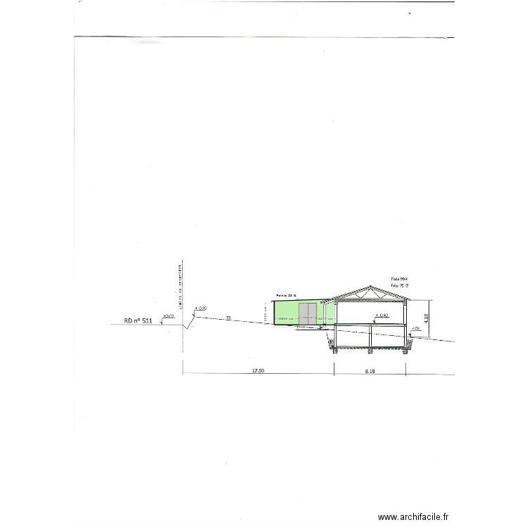 plande coupe sud est 3. Plan de 0 pièce et 0 m2