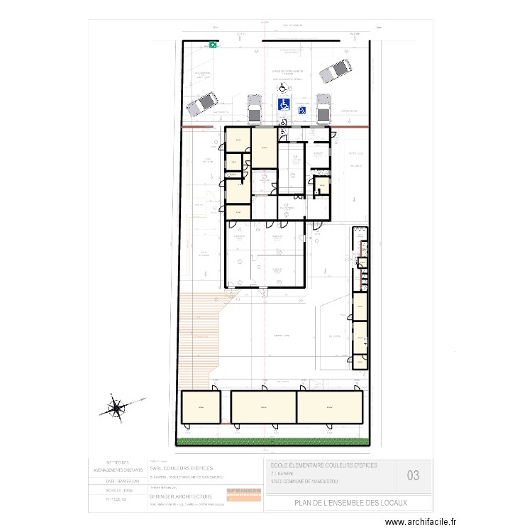 Kawéni maternelle JB. Plan de 15 pièces et 138 m2