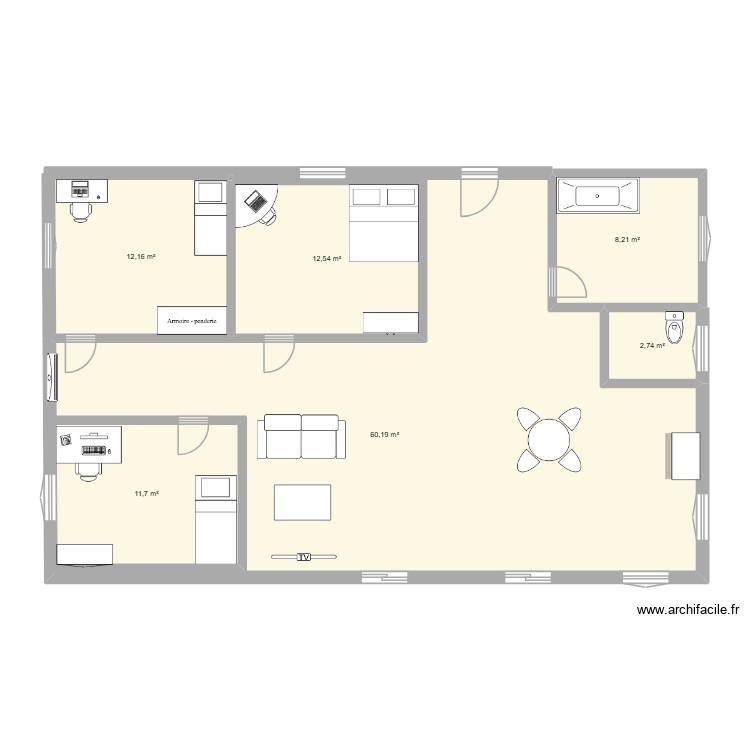 logement A. Plan de 0 pièce et 0 m2