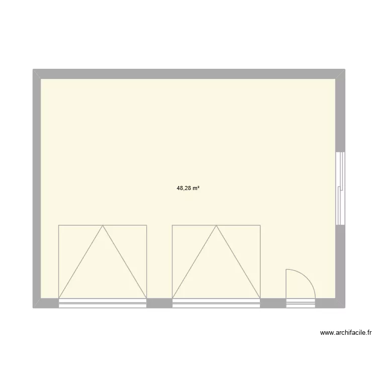 Gararge. Plan de 1 et 48 m² Gararge. Plan de 1 et 48 m²
