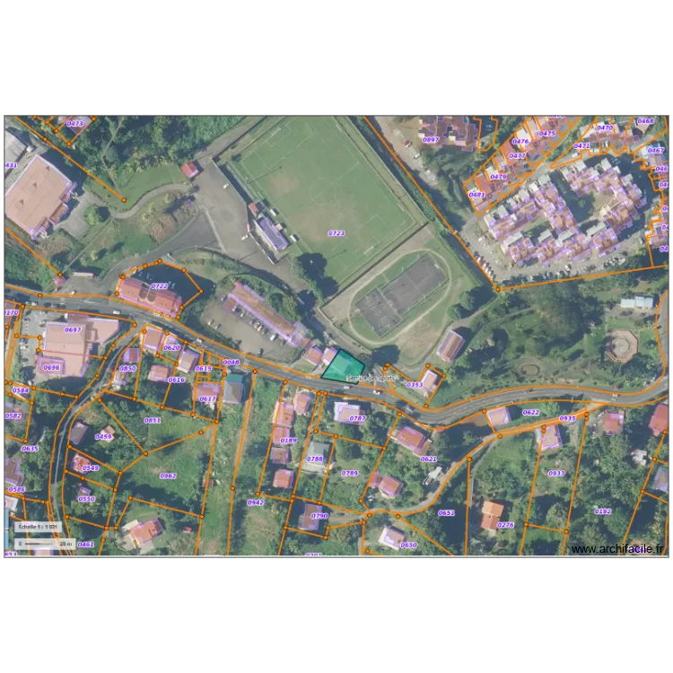 Bureaux des Sports. Plan de 