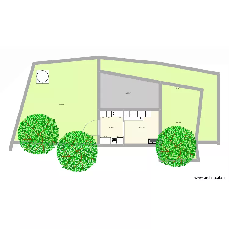 cabanon. Plan de cabanon. Plan de