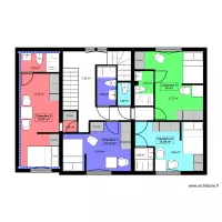 P1.2 PLAN ETAGE 1 CLOISONS MODIFIEES - PROJET ROUSSELET