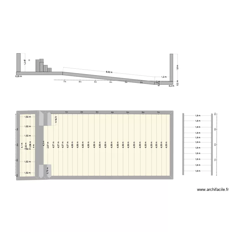 dessus_cotes+mh. Plan de 2  et 37 m²
