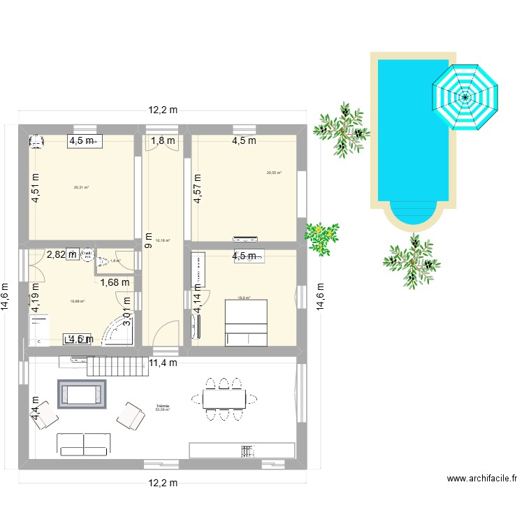 maison de montadet 2. Plan de 10 pièces et 297 m2