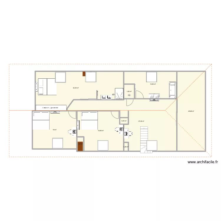 plan final. Plan de 10 pièces et 152 m²