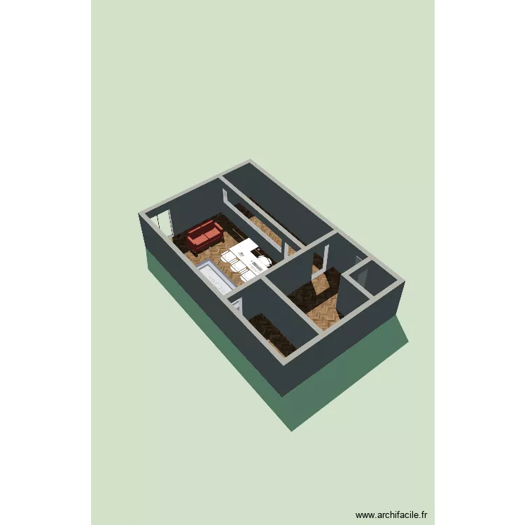 Binche en vue. Plan de 5 Pièces et 68 m² Binche en vue. Plan de 5 Pièces et 68 m²