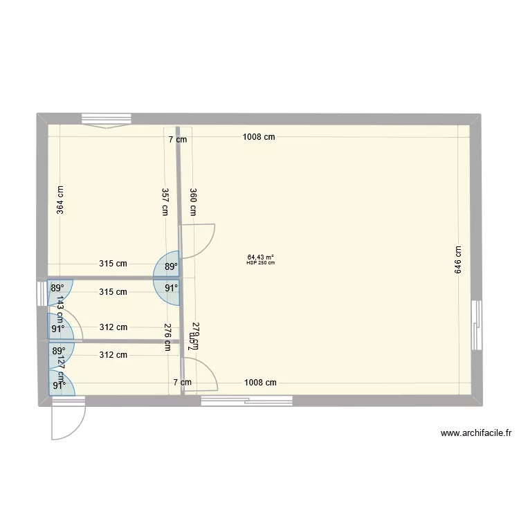 wendy. Plan de 1  et 64 m²