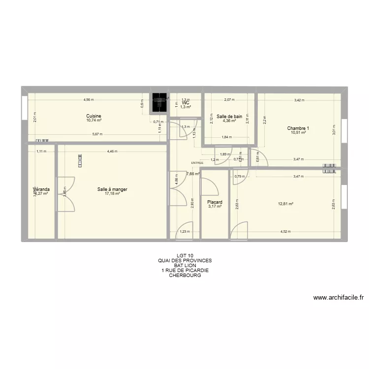 BAT LION APP10. Plan de 10 et 72 m² BAT LION APP10. Plan de 10 et 72 m²