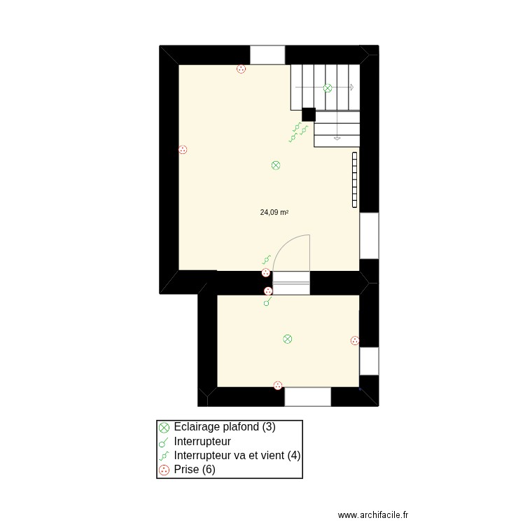 Gars - Floor 1. Plan de 1 pièce et 24 m2
