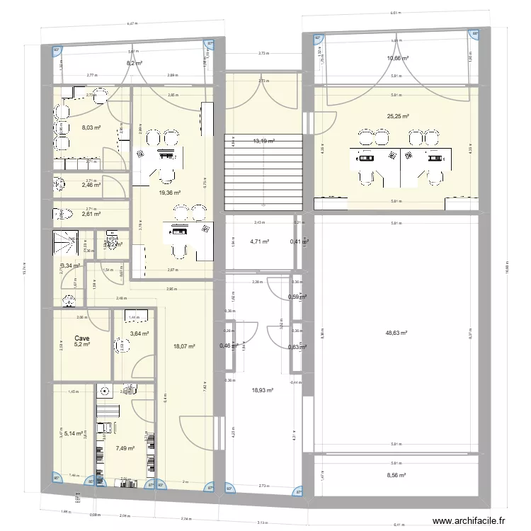 catherine 2. Plan de 23  et 217 m²