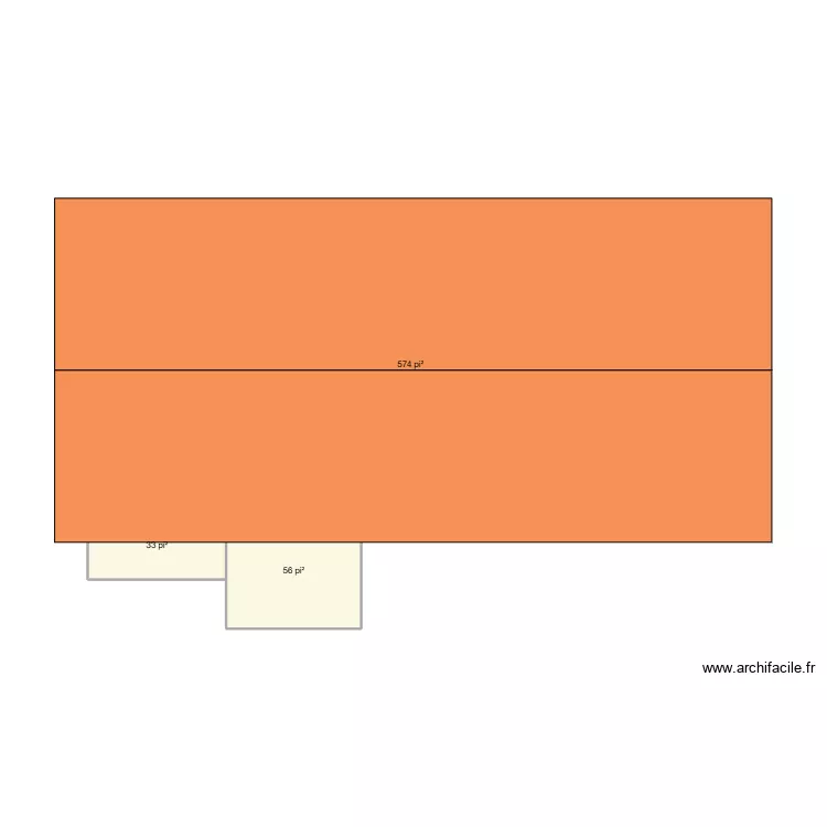 maison. Plan de 3  et 61 m²