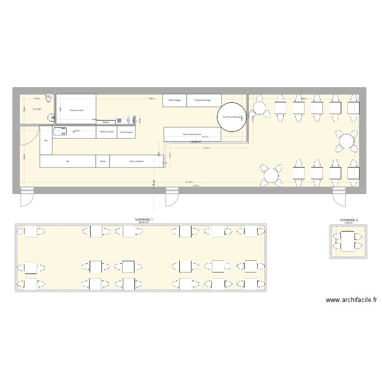 La Duranne. Plan de 4 pièces et 187 m2