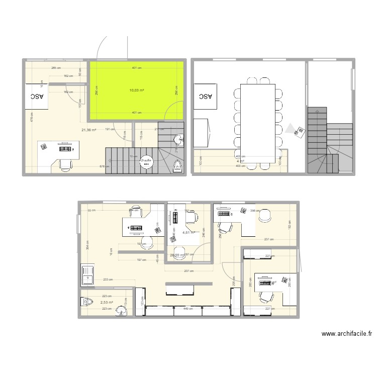 bureau. Plan de 0 pièce et 0 m2