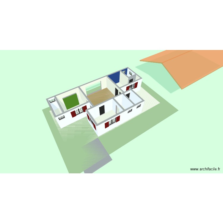 FHR3. Plan de 6 pièces et 73 m2