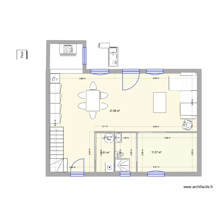 existant_maison. Plan de 3 et 51 m² existant_maison. Plan de 3 et 51 m²