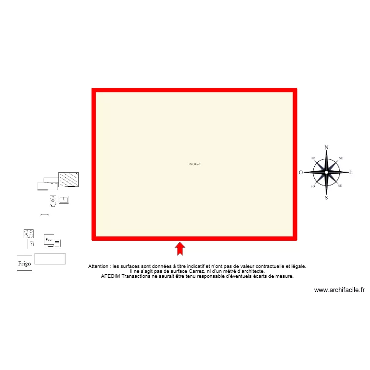 ref app. Plan de 1 et 100 m² ref app. Plan de 1 et 100 m²