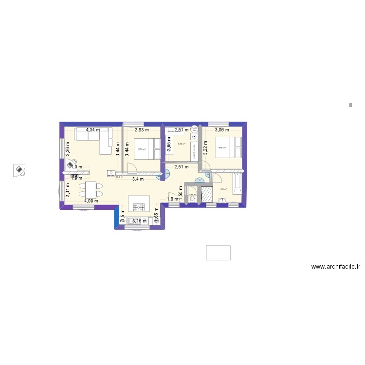 PLAN etat des lieux APPARTEMENT GUILLESTRE. Plan de 9 pièces et 152 m2