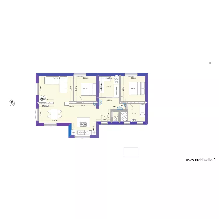 PLAN etat des lieux APPARTEMENT GUILLESTRE. Plan de 