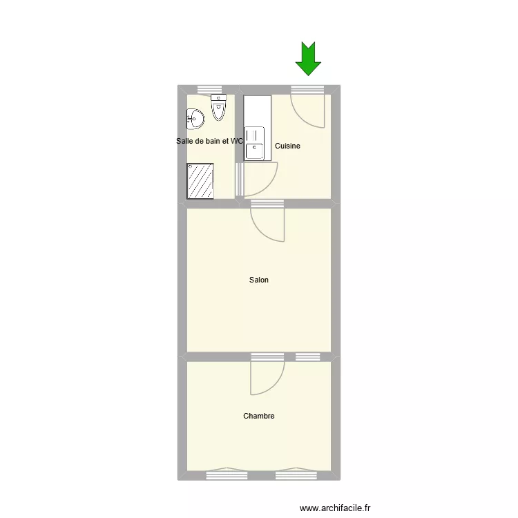 42 BRANLY. Plan de 4  et 29 m²