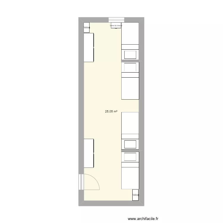 Chambre Miguel et Tessa. Plan de Chambre Miguel et Tessa. Plan de