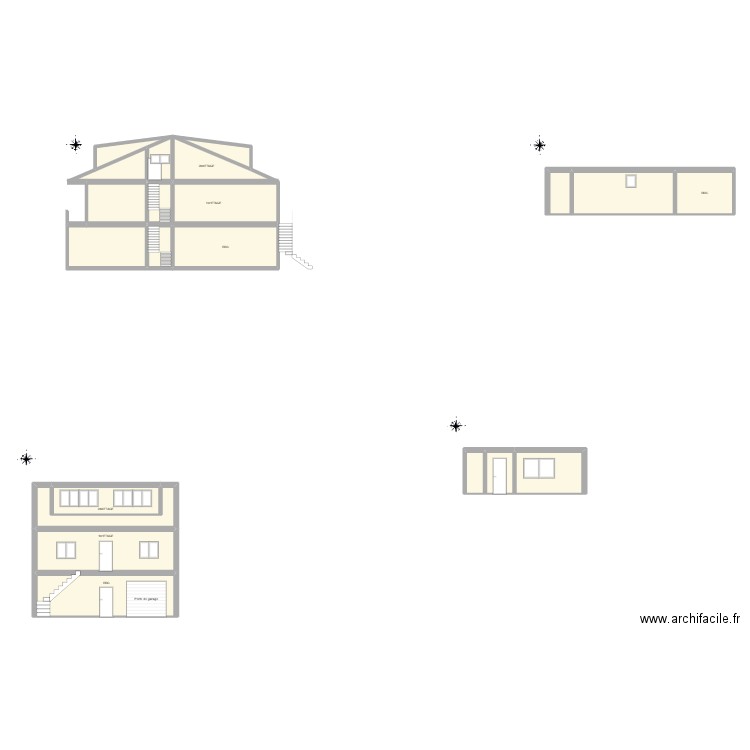 RJJ. Plan de 20 pièces et 181 m2