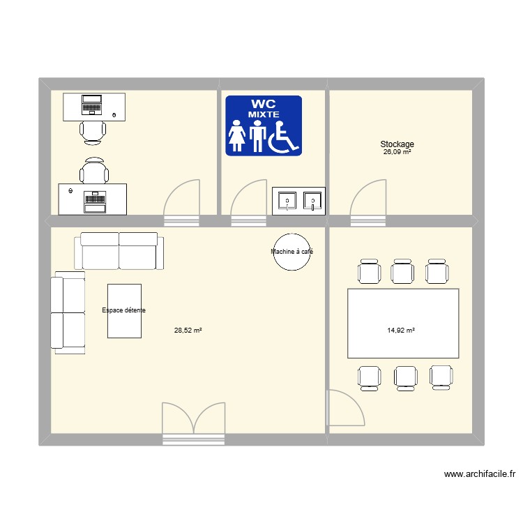 Salimatou_plan d\'am&eacute;nagement. Plan de 0 pièce et 0 m2