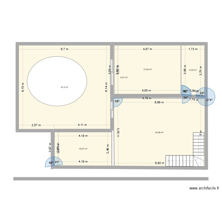 BALI2. Plan de 5 pièces et 99 m2