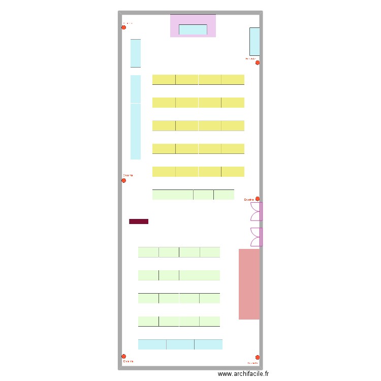 SALLE pour CD AIN St-Laurent sans cotes. Plan de 1 pièce et 297 m2