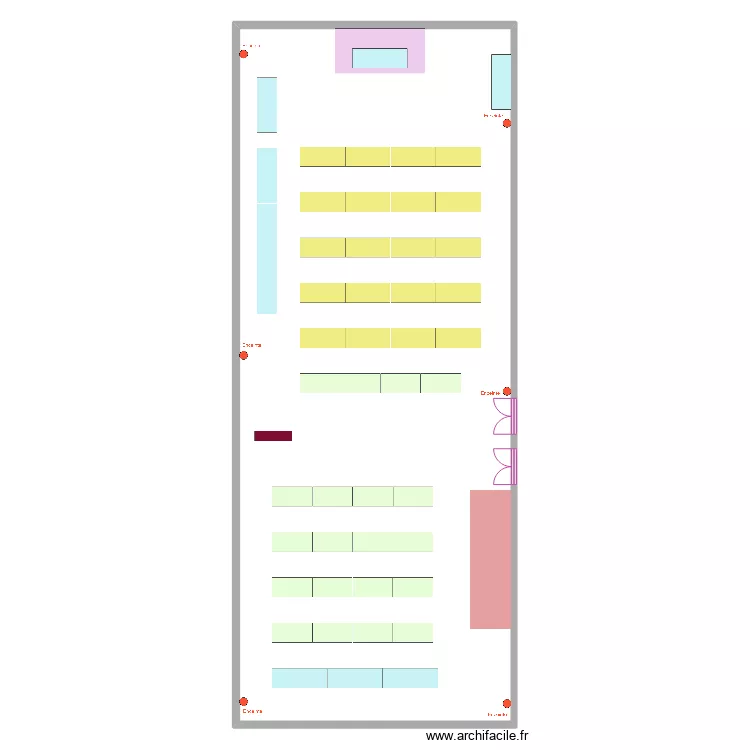 SALLE pour CD AIN St-Laurent sans cotes. Plan de 