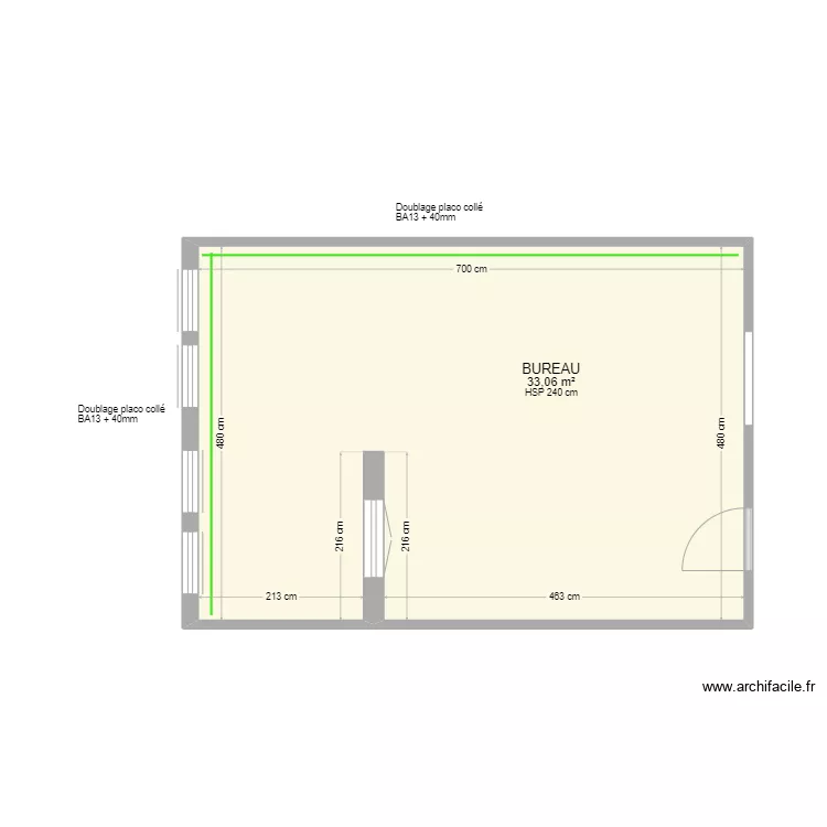 BUREAU ALPHACAN USINE DOUBLAGE. Plan de 