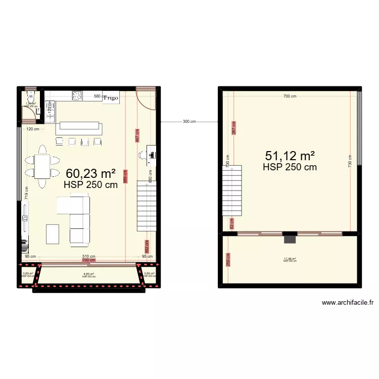 LES 02 DUPLEX EN MITE. Plan de 21  et 403 m²