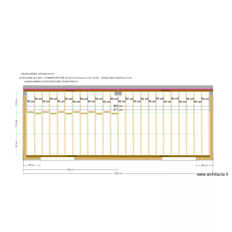 PLANCHER SOLIVES TERRASSE. Plan de PLANCHER SOLIVES TERRASSE. Plan de