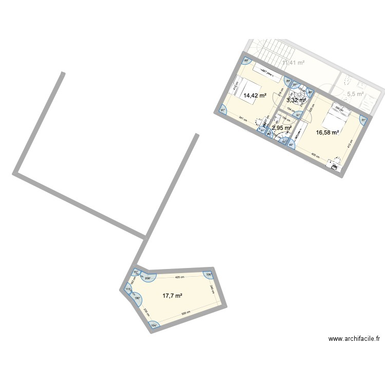 Auber. Plan de 15 pièces et 200 m2