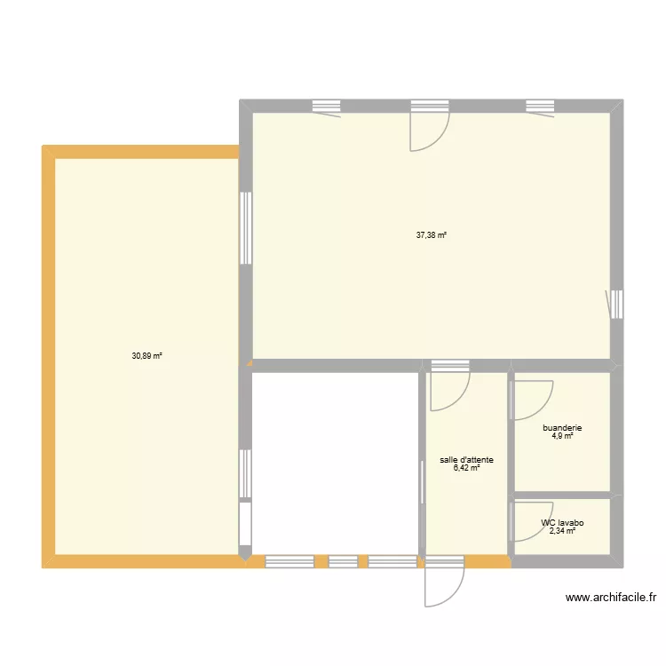 cab. Plan de 5  et 82 m²