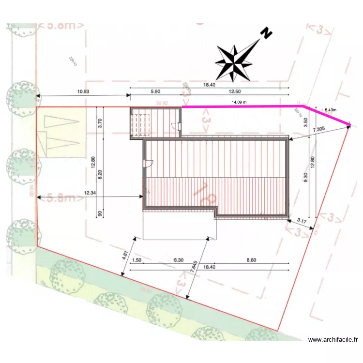 Implantation cloture Grillage. Plan de Implantation cloture Grillage. Plan de