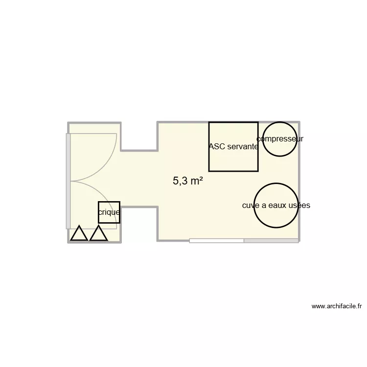 master. Plan de 1  et 5 m²