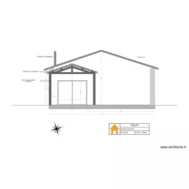 PLAN DE COUPE AVEC PROJET BAIE V. Plan de PLAN DE COUPE AVEC PROJET BAIE V. Plan de