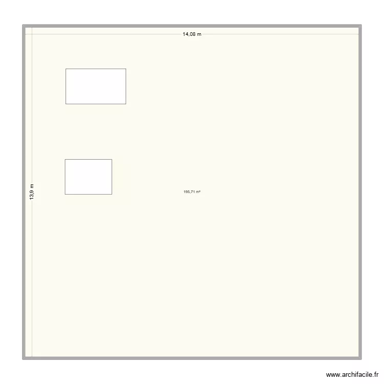 PLAN01. Plan de 1  et 196 m²