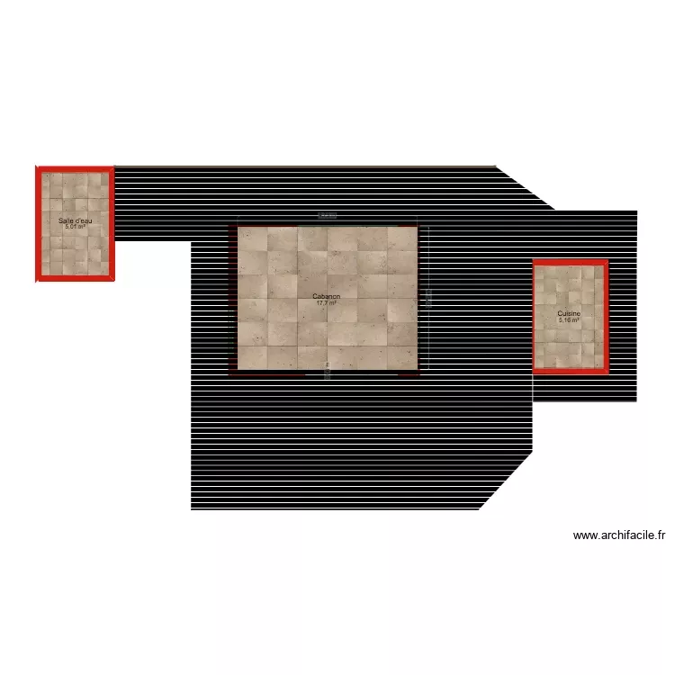 cabanon AE10. Plan de 3 Pièces et 28 m² cabanon AE10. Plan de 3 Pièces et 28 m²
