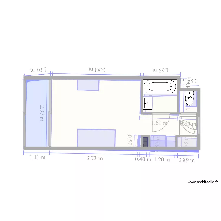 Royat. Plan de 6  et 23 m²