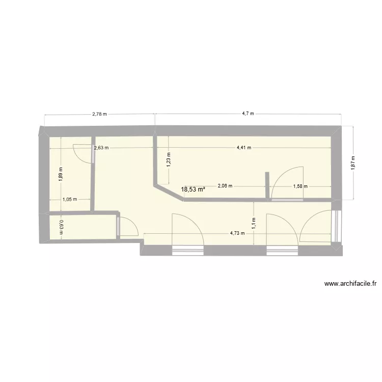 Arri&egrave;re cuisine. Plan de 