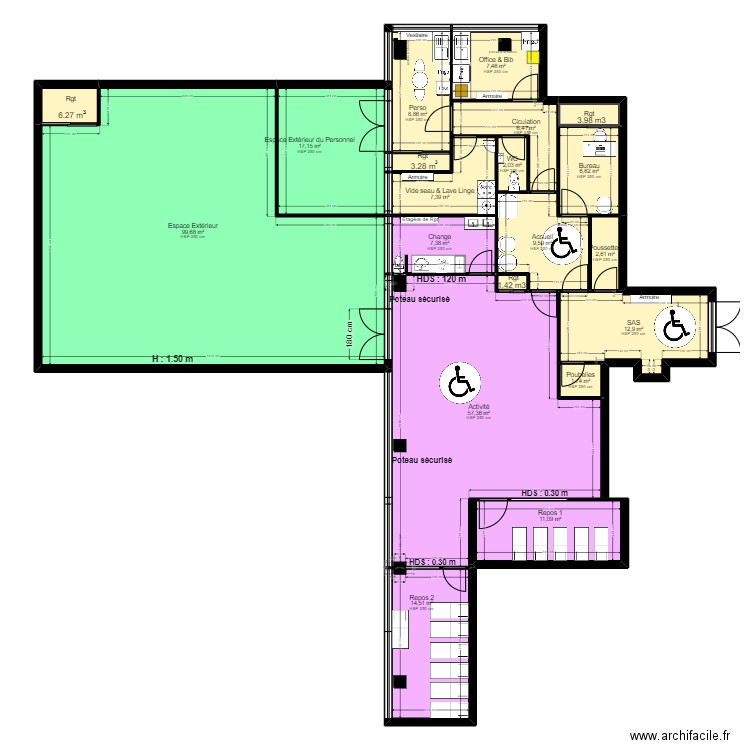 92R9D projet rectif Plan PMI jordan. Plan de 20 pièces et 279 m2