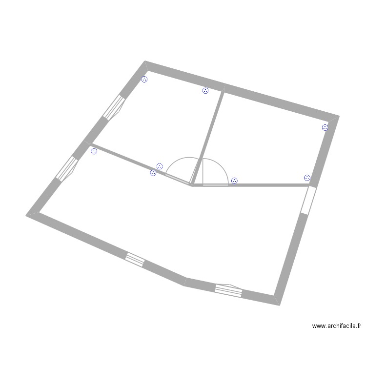 RUGGIERI - R+2 - prises ligne 1a. Plan de 2 pièces et 39 m2